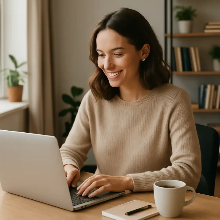 Freelancer Working Remotely in 2025 – What Does It Mean to Freelance Freelancer working from home with a laptop in a cozy workspace, representing the freedom and flexibility of freelancing in 2025. What Does It Mean to Freelance